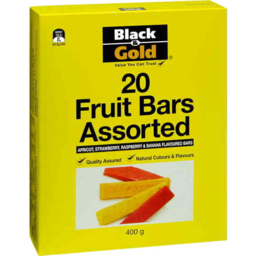 Photo of Black & Gold Fruit Bars Assorted 20pk