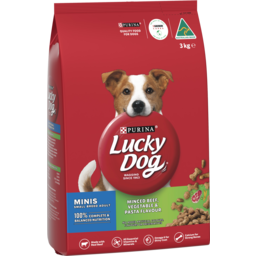 Photo of Purina Lucky Dog Minis Small Breed Minced Vegetable & Pasta Flavour