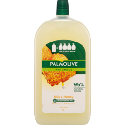 Photo of Palmolive Naturals Liquid Hand Wash Soap, 1l, Milk & Honey Refill And Save, No Parabens Phthalates Or Alcohol 1l