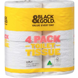 Photo of Black & Gold Toilet Tissue 2ply 260sh 4pk 
