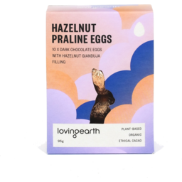 Photo of LOVING EARTH Hazelnut Praline Eggs 10pk 95g