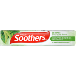 Photo of Soothers Eucalyptus & Menthol Sore Throat Lozenges + Vitamin C 10 Pack 10.0x