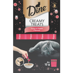 Photo of Dine Creamy Treats Tuna & Prawn 4x12g