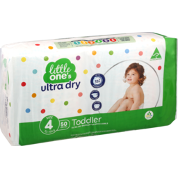 Photo of Little One's Ultra Dry Nappies Toddler Boys & Girls 10-15Kg Size 4 50 Pack
