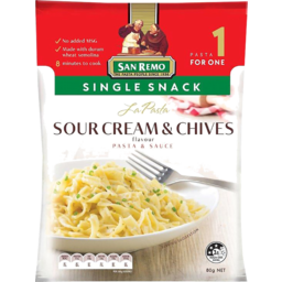Photo of San Remo La Pasta Sour Cream & Chives Pasta & Sauce Single Snack