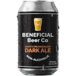 Photo of Beneficial Beer Co Dave's Drunkenless Dark Ale Non Alcoholic Can
