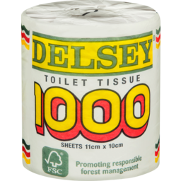 Photo of Delsey 1000 Toilet Tissue, 1 Roll 10cm
