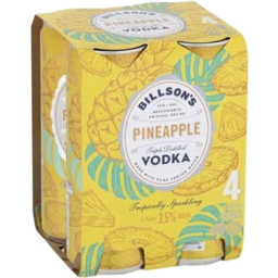 Photo of Billsons Pineapple Vodka 4x355ml