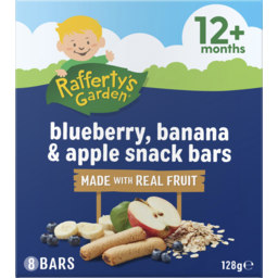 Photo of Raffertys Garden Blueberry Banana & Apple Snack Bars 12+ Months 8 Pack