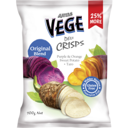 Photo of Ajitas Vege Crisps Original Purple & Orange Sweet Potatoes + Taro