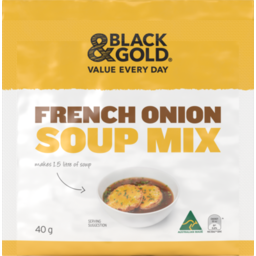 Photo of Black And Gold Soup French Onion m