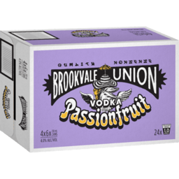 Photo of Brookvale Union Vodka Passionfruit 330ml Can Ctn