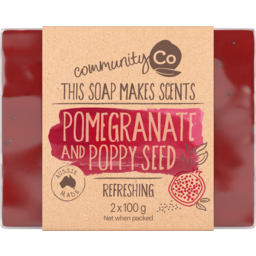 Photo of Community Co Pomegranate & Poppyseed Soap 2x100g