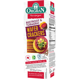 Photo of Orgran Beetroot & Turmeric Wafer Crackers 100g