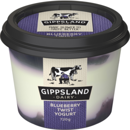 Photo of Gippsland Dairy Blueberry Twist Yogurt 720g