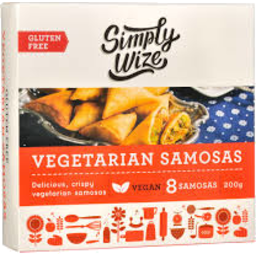 Photo of Simply Wize Vegetarian Samosas Gluten Free 200g 8pk