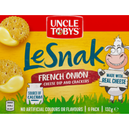Photo of Uncle Tobys Le Snak French Onion Dip And Crackers 6 Pack 132g