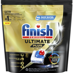 Photo of Finish Ultimate Plus All In 1 Dishwashing Tablets Fresh Burst 31 Tabs 