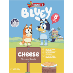 Photo of Arnotts Bluey Cheese Flavoured Snacks 8 Snack Packs 168g