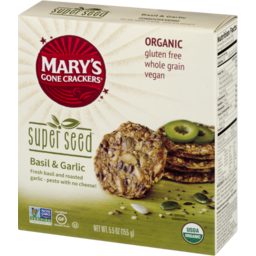 Photo of Mary's Gone Crackers Super Seed Crackers Basil & Garlic 