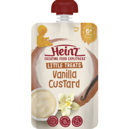 Photo of Heinz Little Treats Smooth Vanilla Custard 6+ Months Baby Food Pouch 120g