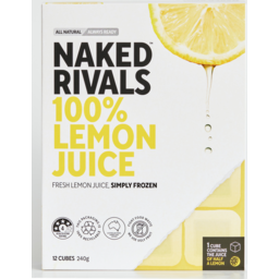 Photo of Naked Rivals 100% Lemon Juice Cubes 12 Pack