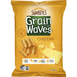 Photo of Sunbites Grain Waves Cheddar Wholegrain Chips 170g 170g