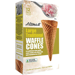 Photo of Altimate Large Waffle Cones 12pk