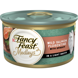 Photo of Fancy Feast Adult Medleys Wild Salmon Florentine With Garden Greens In A Delicate Sauce Wet Cat Food 85g