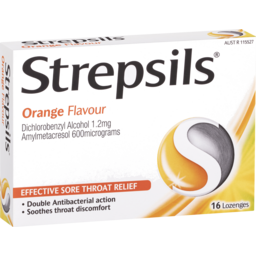 Photo of Strepsils Sore Throat Relief Orange 16 Pack 