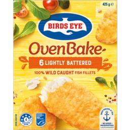 Photo of Birds Eye Oven Bake Lightly Battered Original Fish Fillets 6 Pack