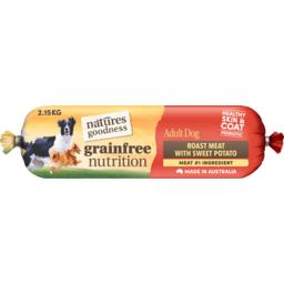 Photo of Natures Goodness Grain Free Roast Meat With Sweet Potato Chilled Adult Dog Roll 2.15kg 2.15kg