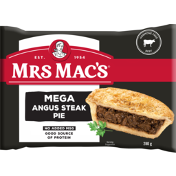 Photo of Mrs Mac's Mega Angus Steak Pie 1 Pack