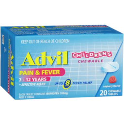 Photo of Advil Children 7-12 Years Chewable Raspberry 20 Tablets 20.0x