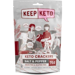 Photo of KEEP KETO Salt & Pepper Keto Crackers