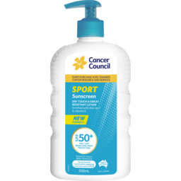 Photo of Cancer Council Sport Dry Touch & Sweat Resistant Lotion Spf50+
