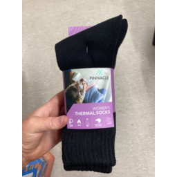 Photo of Pinnacle Women's Black Thermal Socks Size 5-10 3 Pack