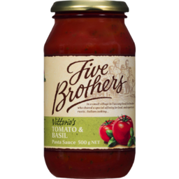 Photo of Five Brothers Summer Tomato & Basil Pasta Sauce 500g  