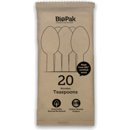 Photo of Biopak Wooden Teaspoon 20 Pack