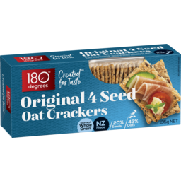 Photo of 180 Degrees Oat Cracker 4 Seed Original 135g