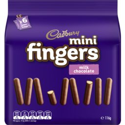 Photo of Cadbury Mini Fingers Biscuit Milk Chocolate 116g