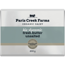 Photo of Paris Creek Farms Organic Bio Dynamic Fresh Butter Unsalted 200g