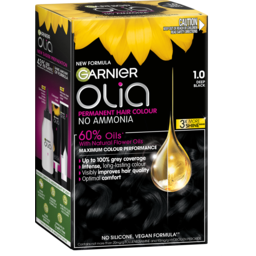 Photo of Garnier Olia 1.0 Deep Black Permanent Hair Colour No Ammonia, 60% Oils
