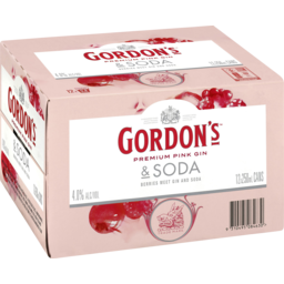 Photo of Gordon's 4% Pink Gin & Soda 12x250ml Cans