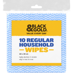 Photo of Black & Gold Regular Household Wipes 10 Pack