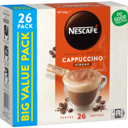 Photo of Nescafe Strong Cappuccino Coffee Sachets 26 Pack 332g