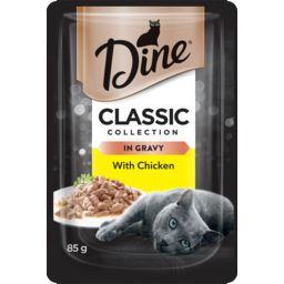 Photo of Dine Wet Cat Food Classic Collection Chicken In Gravy 85g Pouch 