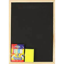 Photo of Chalk Board, Chalk & Eraser 6pk