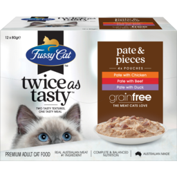 Photo of Fussy Cat Twice As Tasty Pate & Pieces Wet 12 Pack