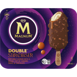 Photo of Magnum Double Frozen Dessert Sticks Popcorn Flavour With A Salted Caramel Sauce Starchaser